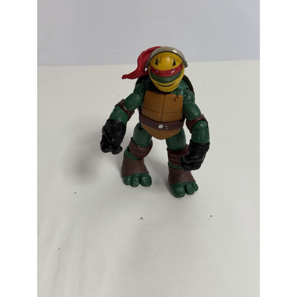 2012 TMNT Raphael Ninja Stealth Bike 4.5" Figure Yellow Helmet Playmates K-1